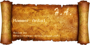 Hammer Antal névjegykártya